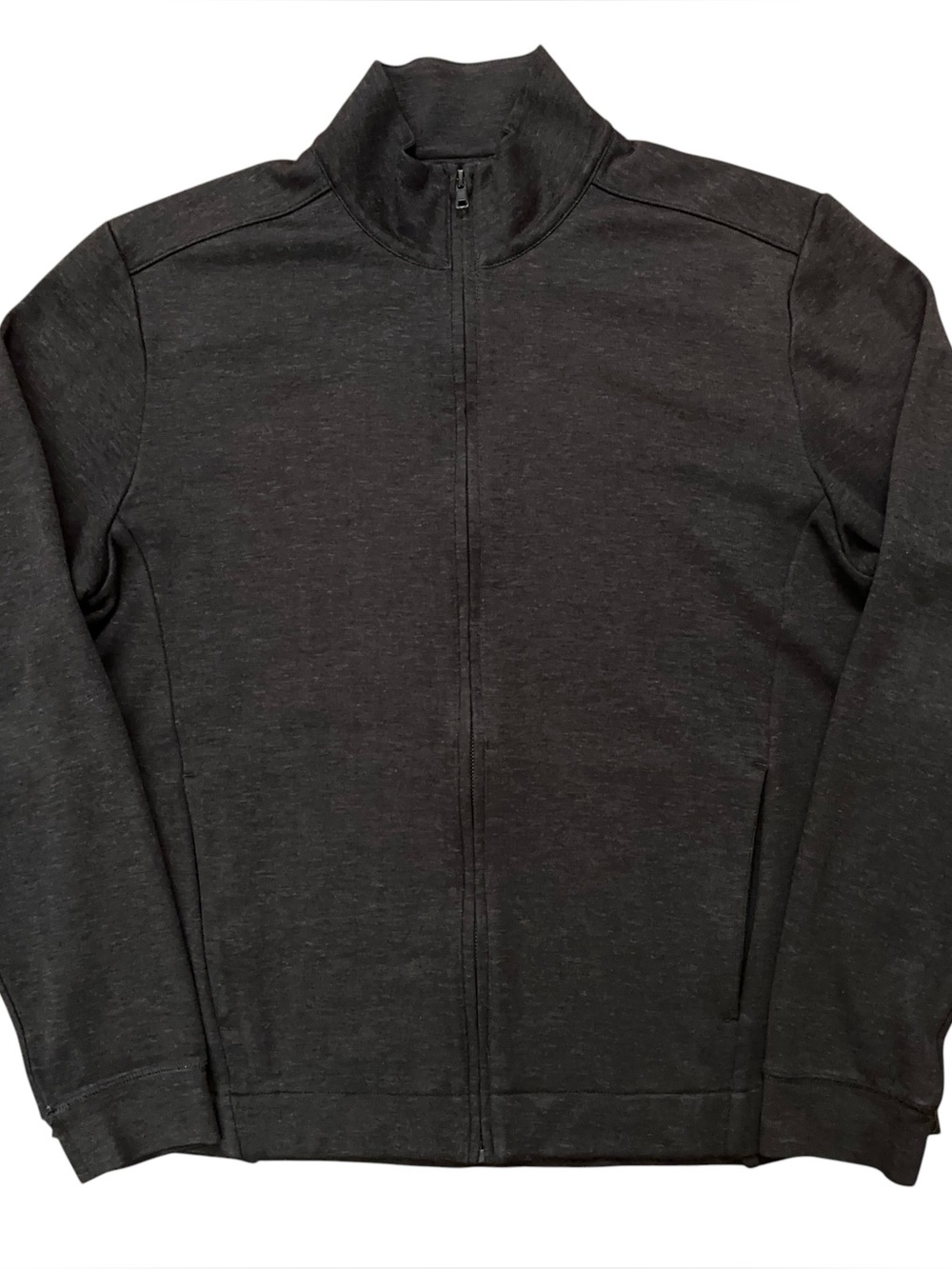 Ministry of Supply Jacket Mens Size L Full-Zip Bomber Wool Blend Zip Pocket Gray